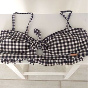 Cute Black/White Checked 2 Pc Bathing Suit. New.